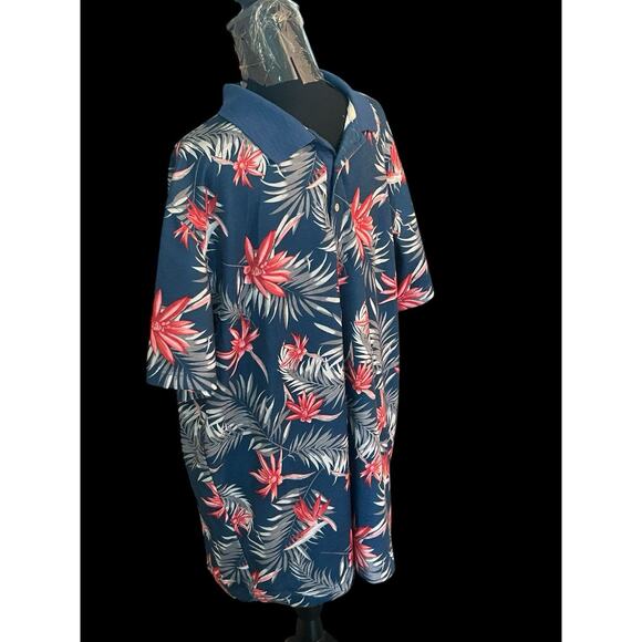 Tasso Elba Island Mens Hawaiian Shirt Size XXL Floral Button Up Short Sleeve 2XL - Picture 2 of 5